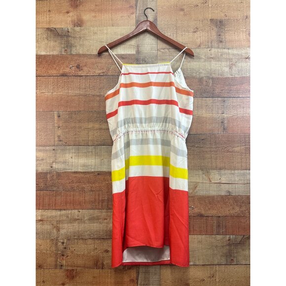 Striped Sleeveless Gianni Bini Dress With Elastic Waist & Adjustable Straps M - Picture 7 of 7